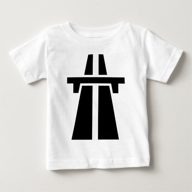 Freeway, Motorway, Autobahn - Black Baby T-Shirt (Front)