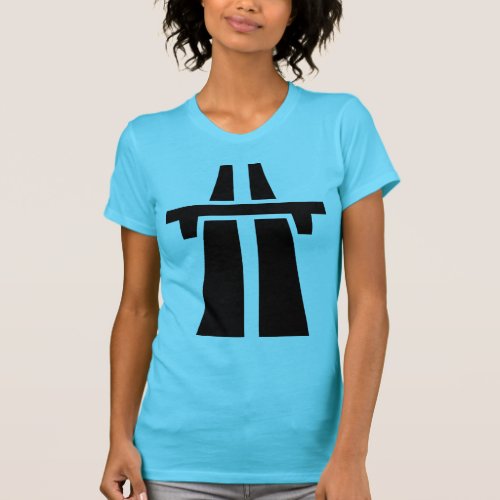 Freeway Motorway Autobahn _ Black T_Shirt
