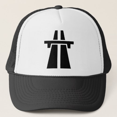 Freeway Motorway Autobahn _ Black Trucker Hat