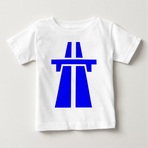 Freeway Motorway Autobahn _ Blue Baby T_Shirt