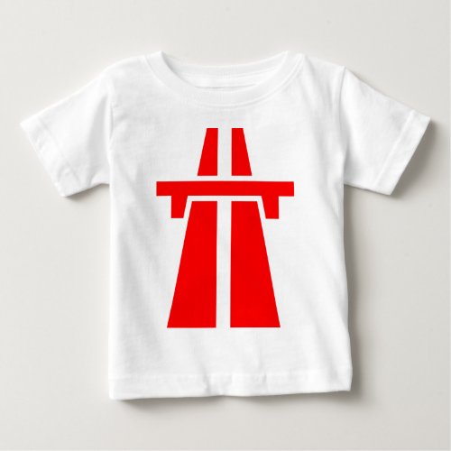 Freeway Motorway Autobahn _ Red Baby T_Shirt