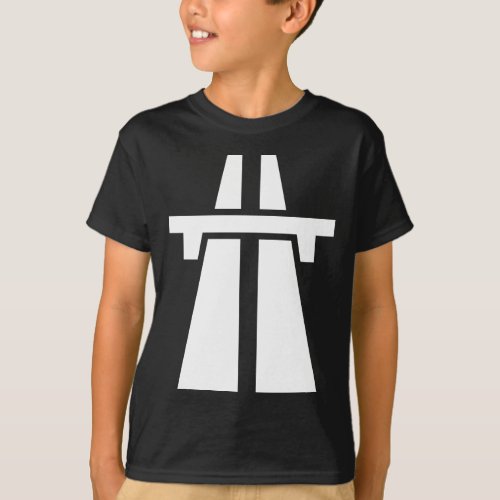 Freeway Motorway Autobahn _ White T_Shirt