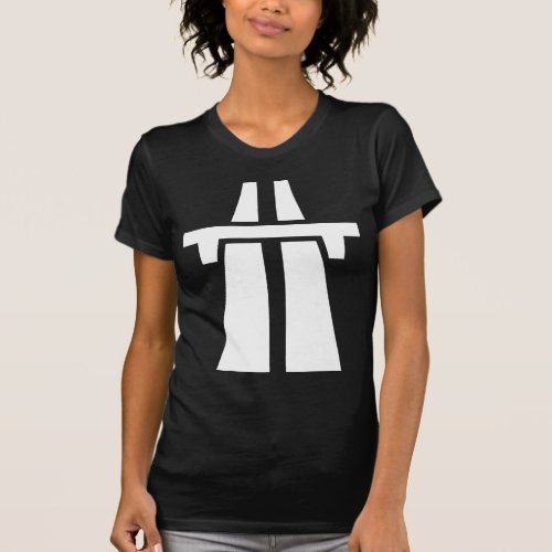 Freeway Motorway Autobahn _ White T_Shirt