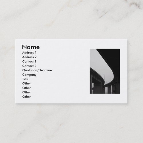 Freeway Ramps in a Fog Business Card