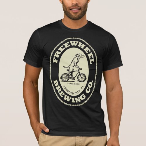 Freewheel Brewing Co Logo _ Cream front only T_Shirt