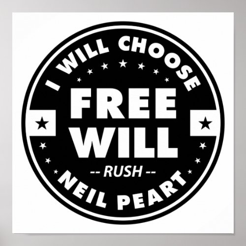 Freewill motivational quote poster