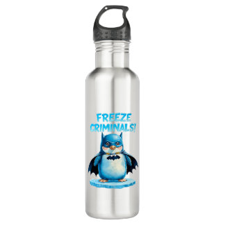 Freeze Criminals - Dark Penguin Stainless Steel Water Bottle