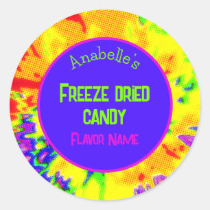 Freeze Dried Candy Colorful Personalized Label