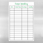 Freezer Inventory Dry Erase Magnetic Sheet