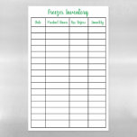 Freezer Inventory Dry Erase Magnetic Sheet<br><div class="desc">Freezer Inventory Dry Erase Magnetic Sheet</div>