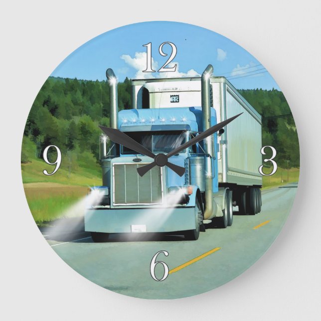 Freezer Truck Lorry-Drivers Wall Clock (Front)