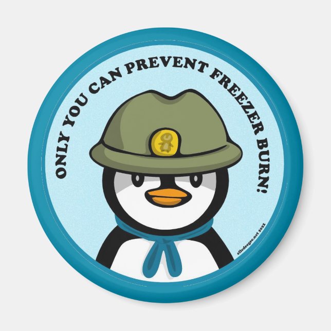 Freezie the Peng says Magnet (Front)