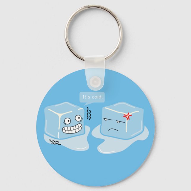 Freezing Ice Cube - Keychain (Front)