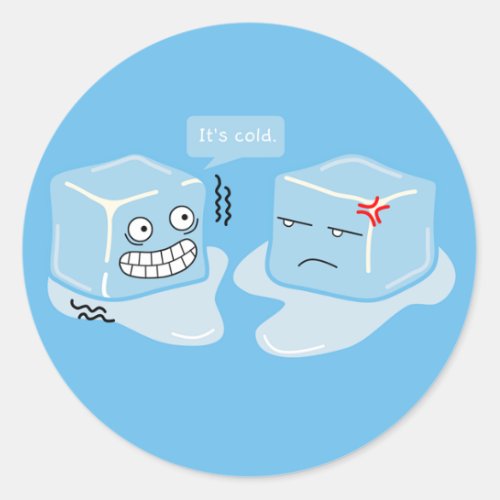 Freezing Ice Cube _ Sticker