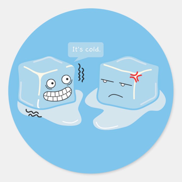 Freezing Ice Cube   Sticker