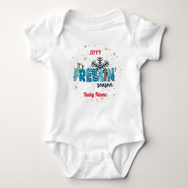 Freezing Season Customize Baby Bodysuit (Front)