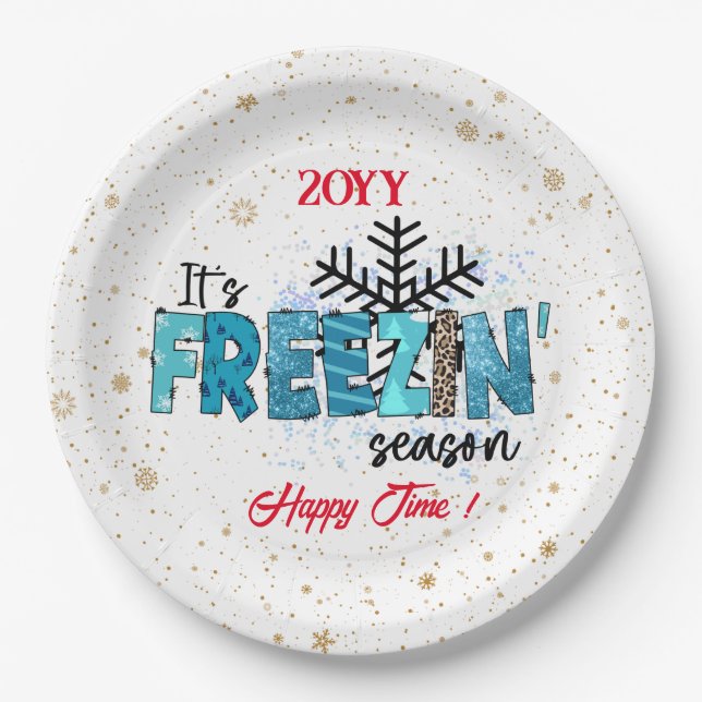 Freezing Season Customize Paper Plates (Front)