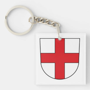 Freiburg Breisgau city emblem Germany symbol cross Keychain