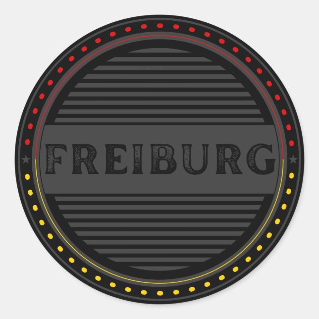 Freiburg City Pride Emblem – German Identity Classic Round Sticker (Front)