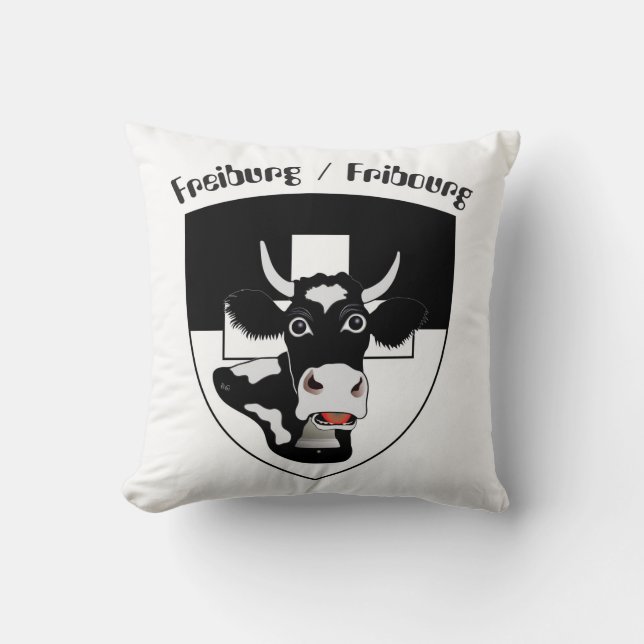 Freiburg / Fribourg Kissen Throw Pillow (Front)