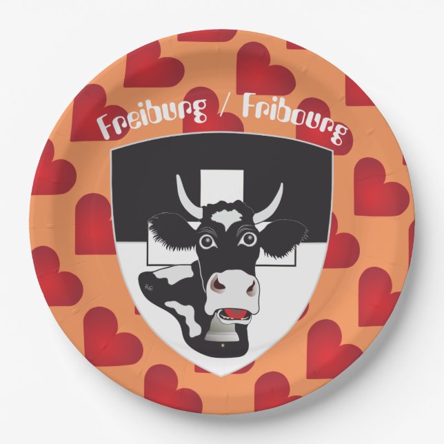Freiburg - Fribourg Paper Plates (Front)