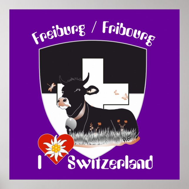 Freiburg Fribourg Schweiz Suisse Poster (Front)