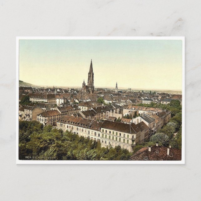 Freiburg, general view, Baden, Germany classic Pho Postcard (Front)