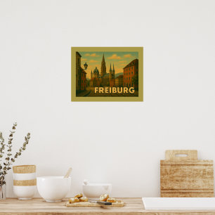 Freiburg Germany City Art Poster