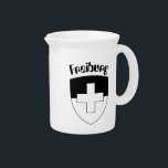 Freiburg Switzerland Pitcher<br><div class="desc">Original coat of arms must not be used as advertising, that is why I have simply drawn the Swiss cantonal shield himself. Original Wappen dürfen nicht als Werbung verwendet werden, aus diesem Grunde habe ich ganz einfach das schweizer Kantonswappen selber gezeichnet.</div>