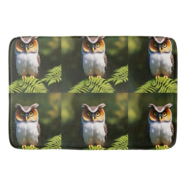 Freida The Screech Owl,  Bath Mat (Front)