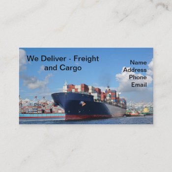 Freight And Cargo Business Card by asiastockimages at Zazzle