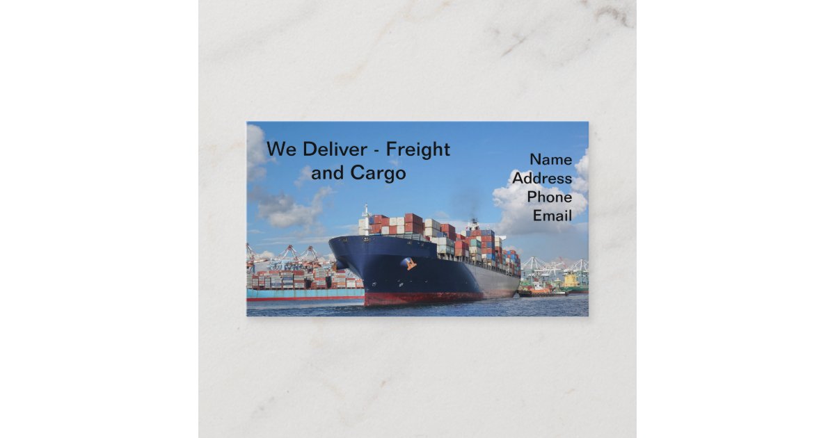 Freight and Cargo Business Card Zazzle