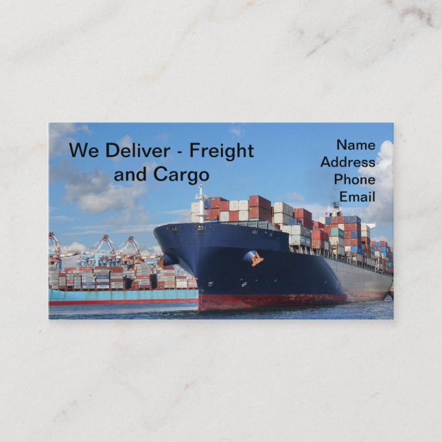 Freight and Cargo Business Card (Front)