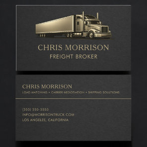 Freight Broker Trucking Professional Business Card
