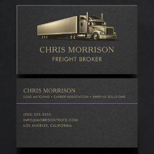 Freight Broker Trucking Professional Business Card
