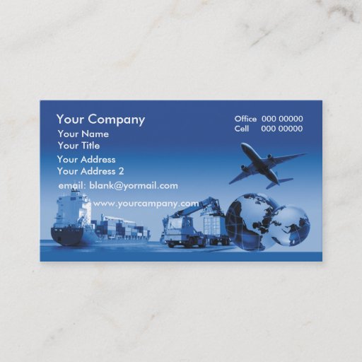 Customizable Freight Business Card