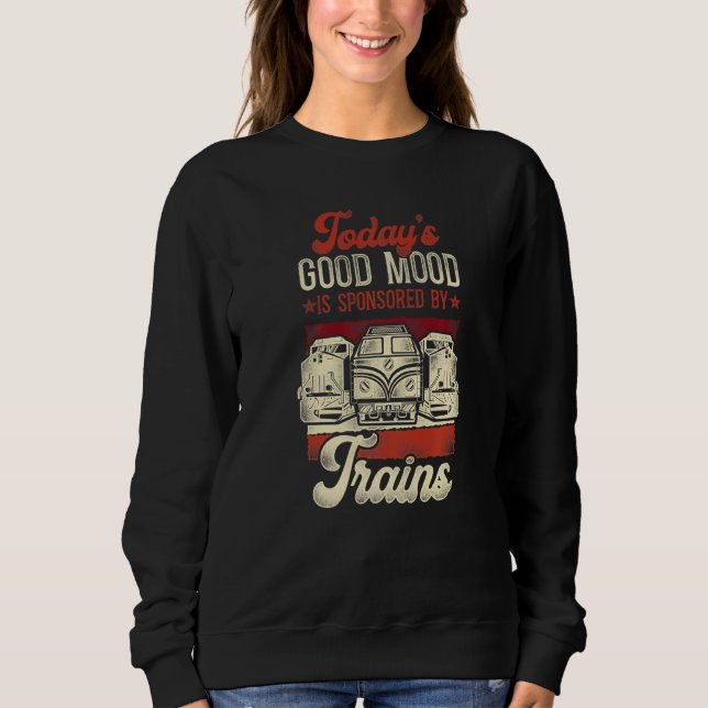 Freight Diesel Train Driver Trainspotting Locomoti Sweatshirt (Front)
