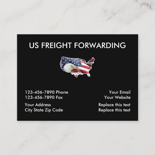 Freight Forwarding Business Cards (Front)