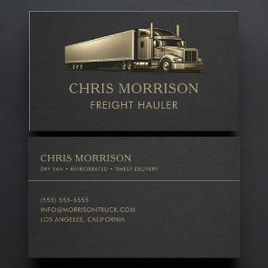 Freight Hauler Truck Driver Professional Business Card