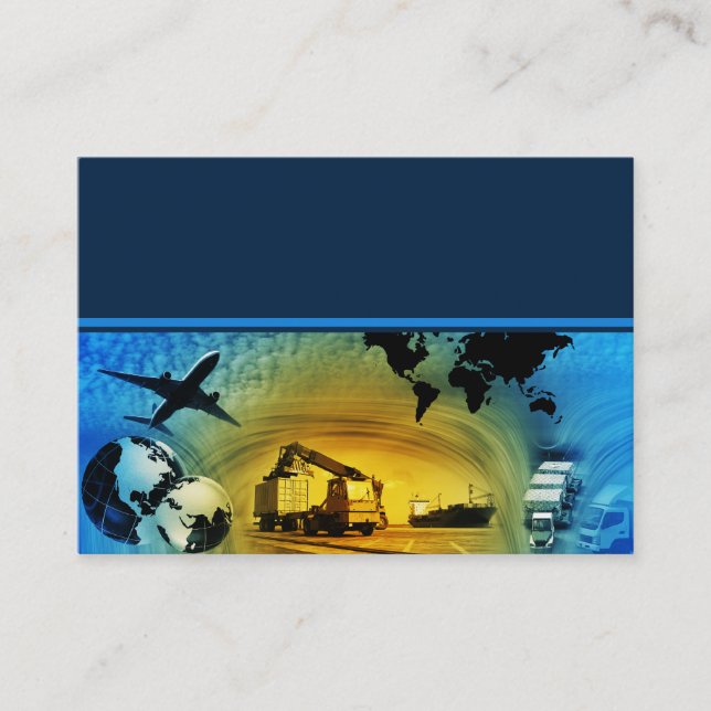 Freight Logistics Template Business Card Duo (Front)
