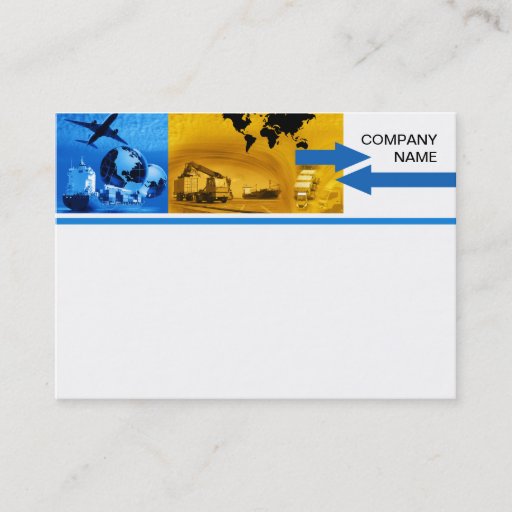 Customizable Freight Logistics Template Business Card Duo