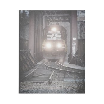 Freight Train Crossing A Bridge       Gallery Wrap by stanrail at Zazzle