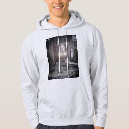 Freight train crossing a bridge into Bethlehem Hoodie