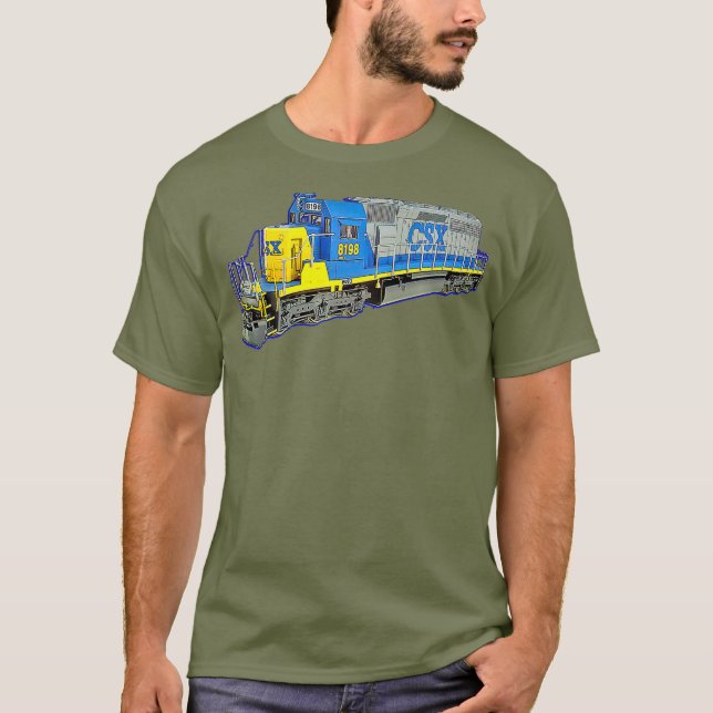 Freight Train CSX Engine Premium T-Shirt (Front)