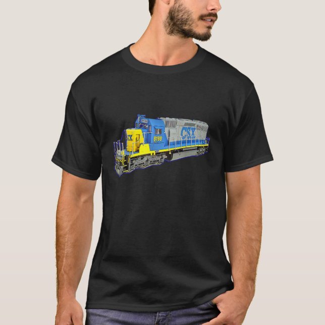 Freight Train CSX Engine  T-Shirt (Front)