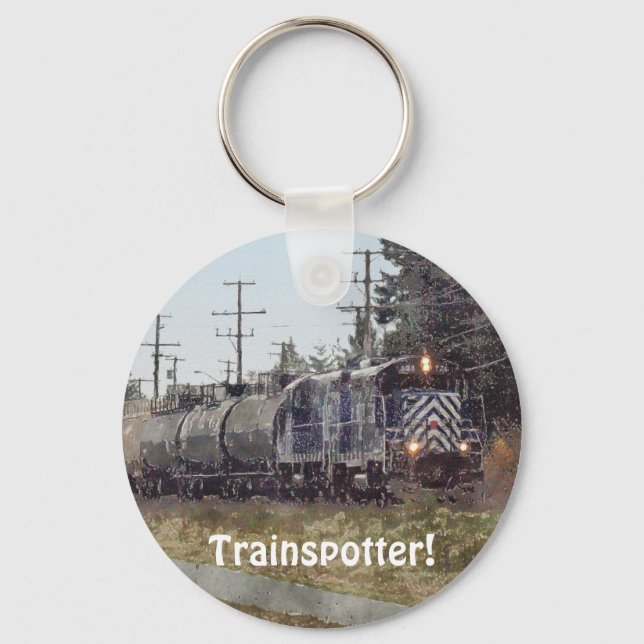 Freight Train Engineer Drivers Key-Chains Keychain (Front)