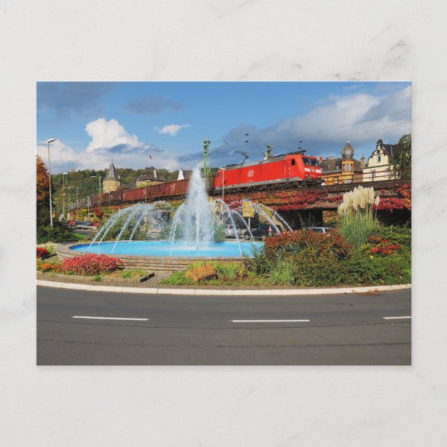 Freight train in Linz am Rhein Postcard (Front)