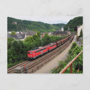 freight train in St Goar Postcard