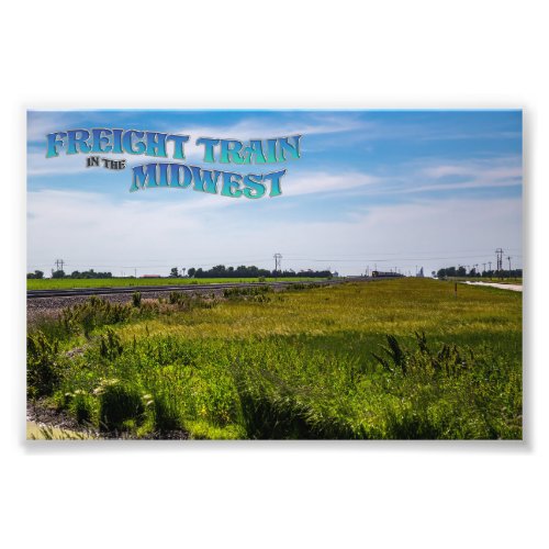 Freight Train in the Midwest Photo Print