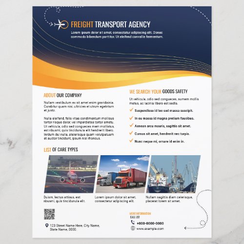 Freight Transport Agency Flyer Template